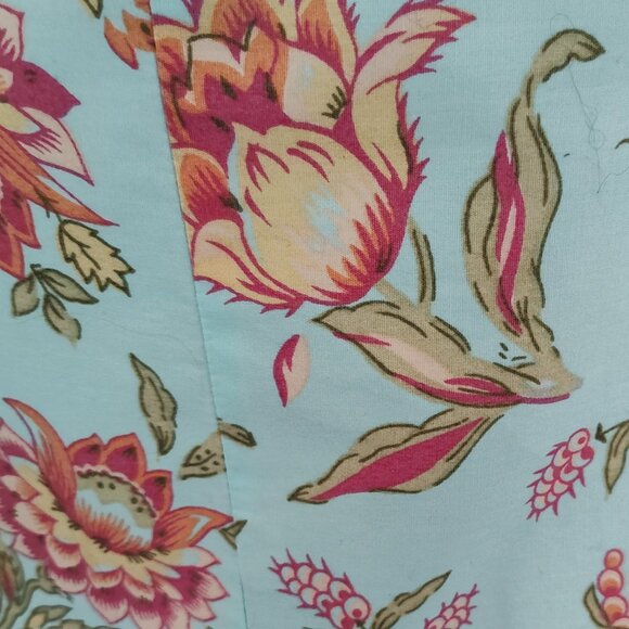 Faded Glory light teal floral sleeveless babydoll dress, EUC, size L (12-14) - Picture 4 of 4